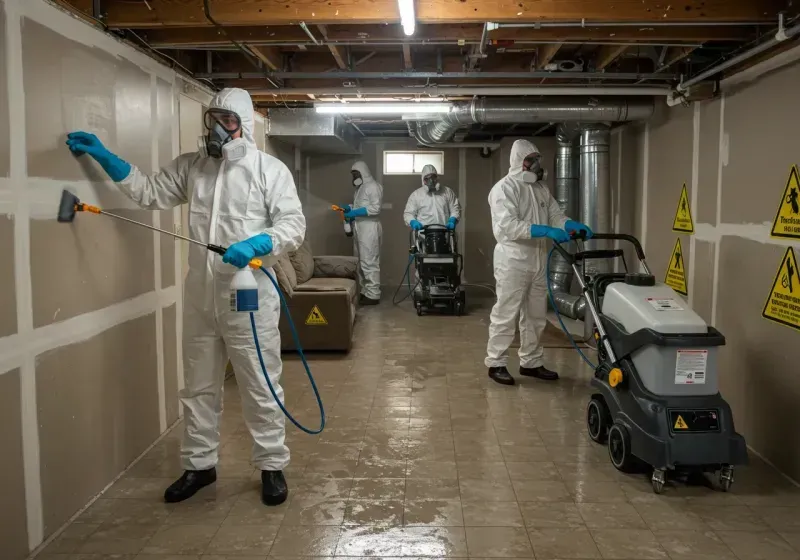 Basement Moisture Removal and Structural Drying process in Canyon Rim, UT